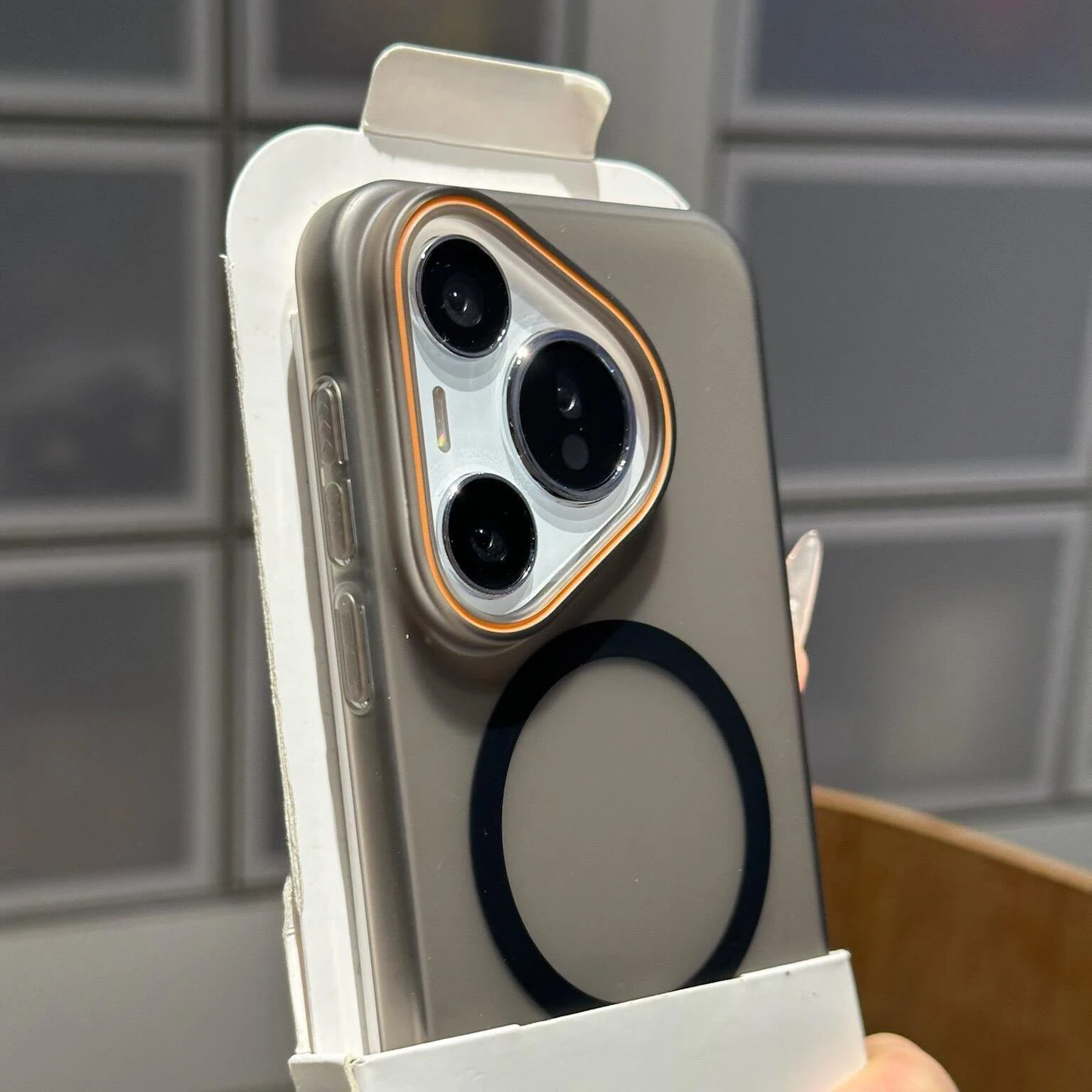 Enhanced Product Title: Premium Translucent Magnetic Frosted Case with Barcode Design