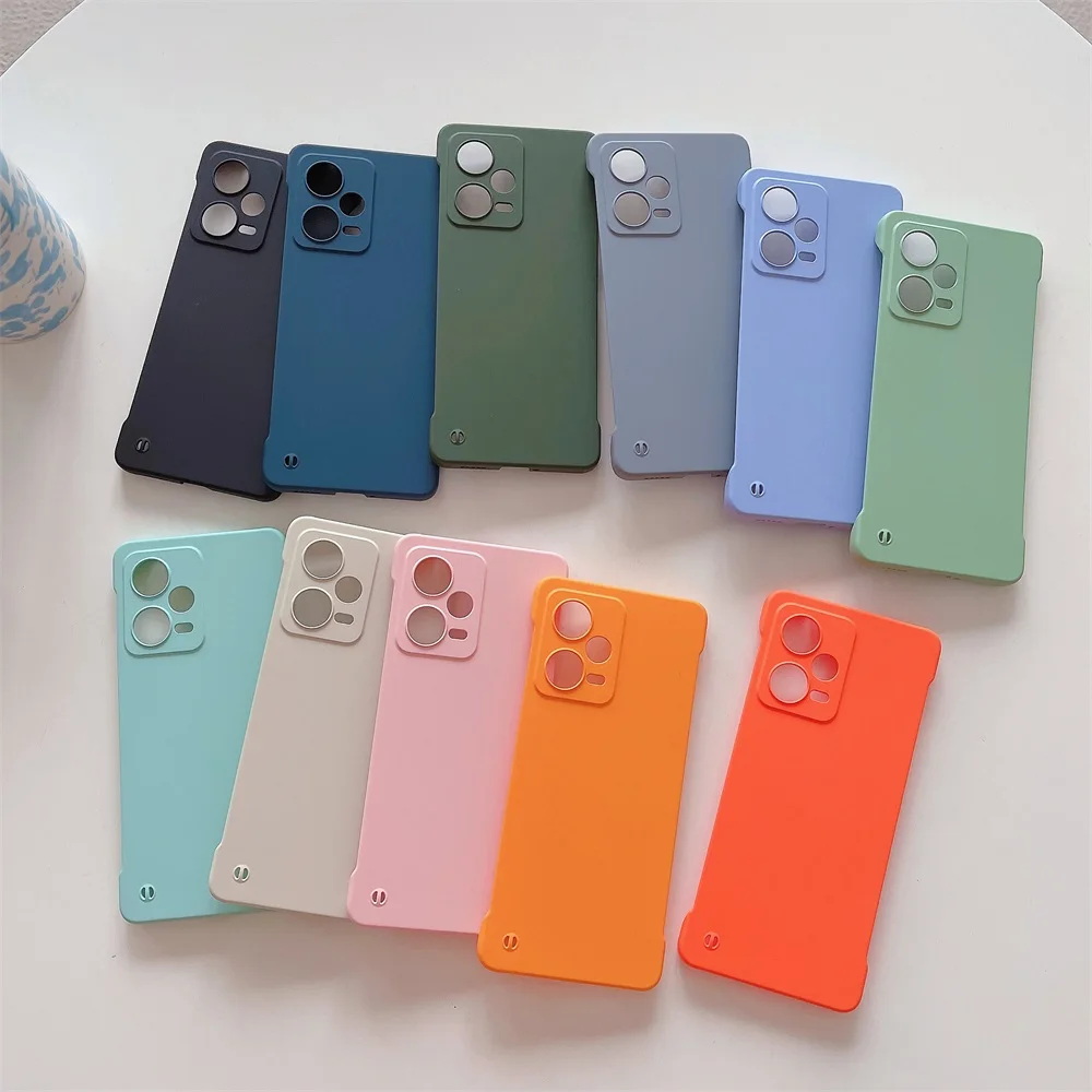 Funda For Xiaomi Redmi Note 12 Pro Plus 5G Candy Color Frameless Matte Case  For Redmi