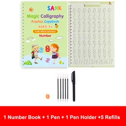 Children's Reusable Magic Calligraphy Practice Book - Number