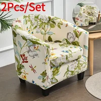 Floral Printed Club Sofa Cover Spandex Armchair Covers Tub Chair Slipcover for Living Room Couch Cover with Seat Cushion Covers 1