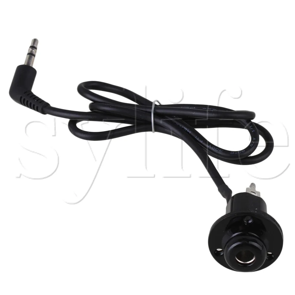 

Semi-acoustic Guitar Pickup End Pin Endpin Jack Socket 3.5mm Plug Black