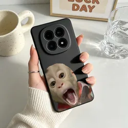 Creative Monkey Pattern Black Soft Phone Case for POCO M6 Plus 5G (167HA0601HSE)
