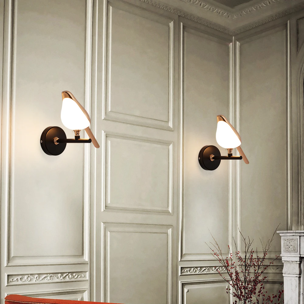 Bird Wall Light Fixture Night Lights Wall Sconces Lamps For Bedroom Bedside Decoration led wall lamp wall light