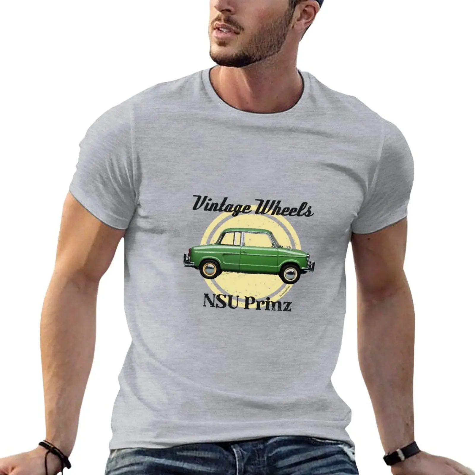 New Vintage Wheels - Nsu Prinz T-Shirt Anime T-Shirt Cute Clothes T-Shirt Magliette Grafiche Corte Magliette Da Uomo