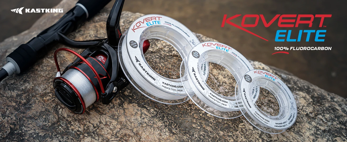 KastKing KOVERT Elite Angelschnur aus 100 % Fluorkohlenstoff, stoßfest, hohe Klarheit, geringe Sichtbarkeit, sehr abriebfest – Detail 3