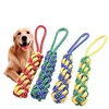 Dog Toy Carrot Knot Rope Ball Cotton Rope Dumbbell Puppy Cleaning Teeth Chew Toy Durable Braided Bite Resistant Pet Supplies 4