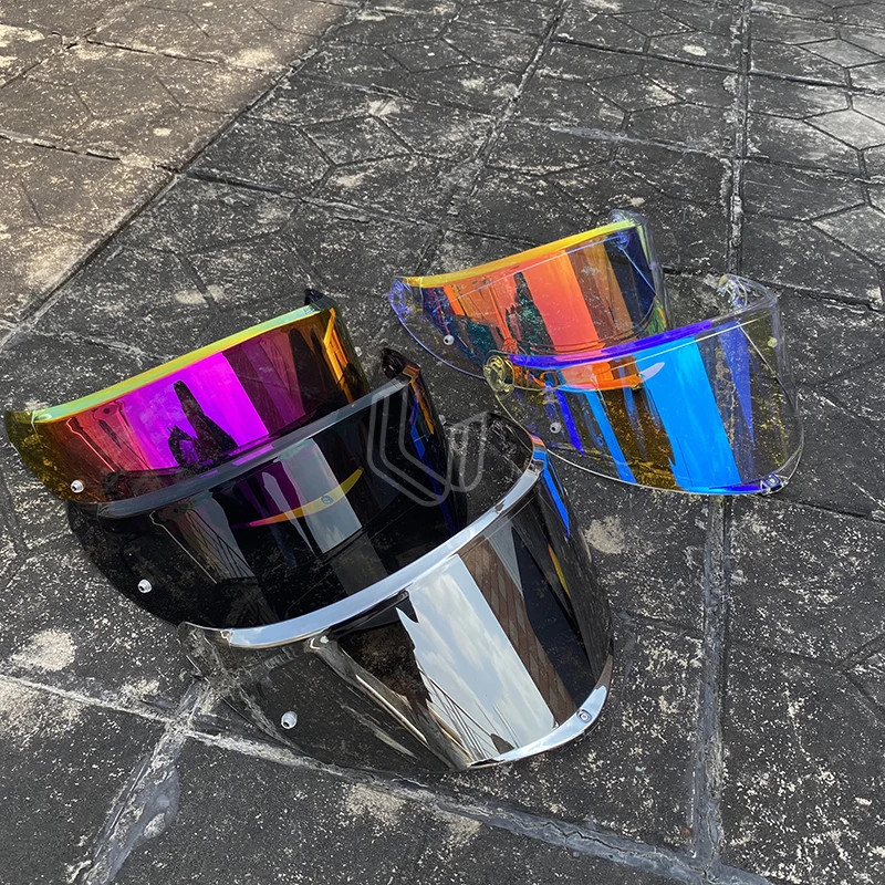 Crown Racing Casque de moto 2 lentilles avec ailette arrière