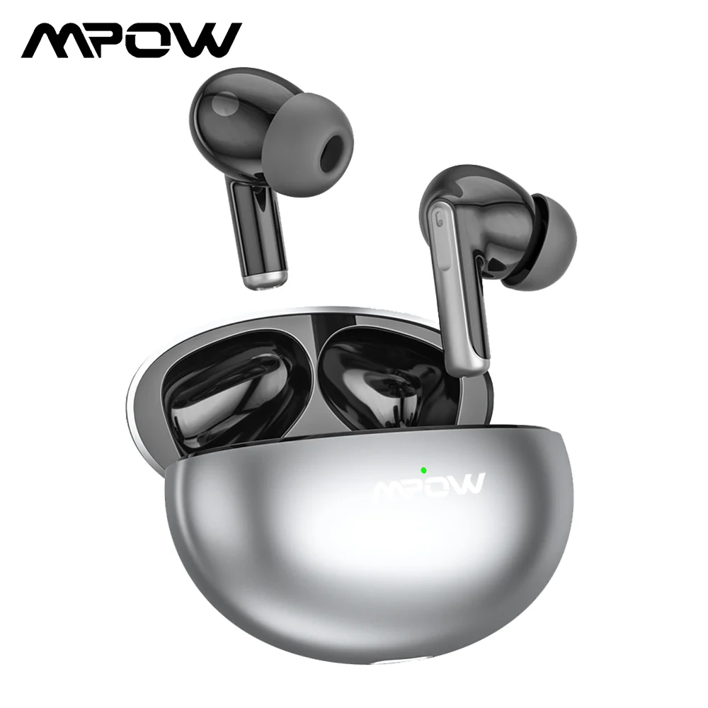 MpowXY70ANCTWSEarbudsBluetooth53QIWirelessChargingEarphones