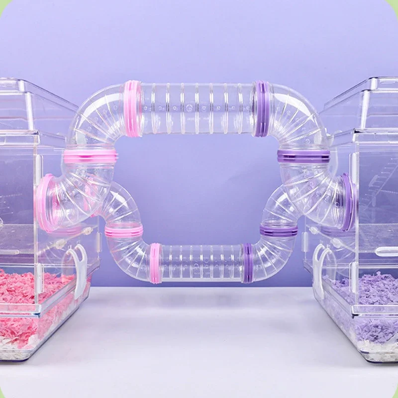 Set 8 Tubi Per Criceti Fai Da Te - Tunnel Trasparenti Per Gabbia, Gioco Ed Esercizio - Foto 5