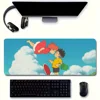 Anime P-Ponyo On The Cliff Mouse Pad Large Mouse Mat Pink Office Desk Mat Laptop Gaming Large Mousepad 3