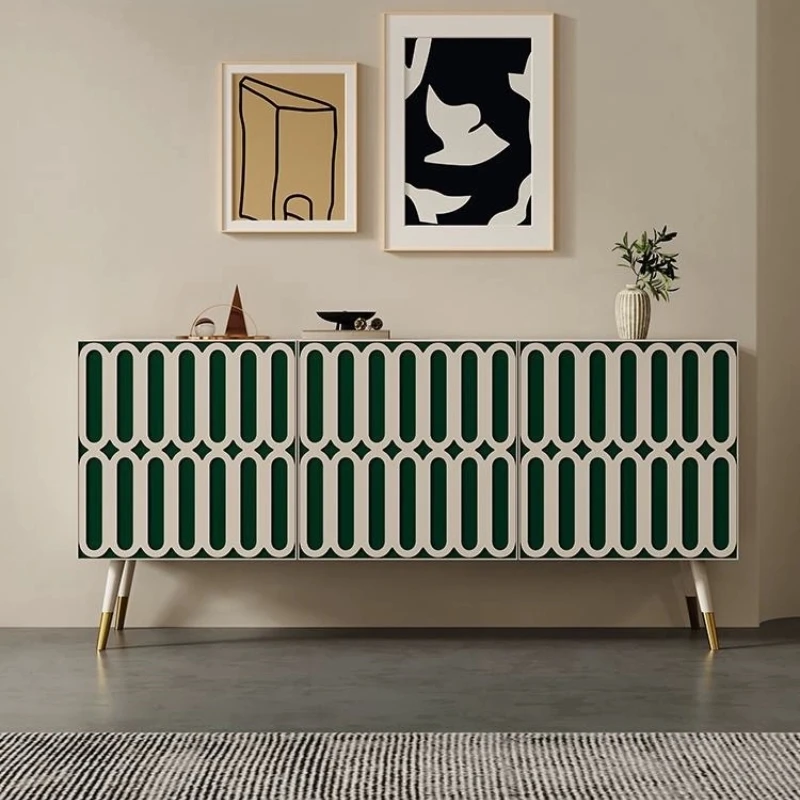 

Постмодернизированный минималистичный домашний шкаф для французского входа Lux кремовый боковой шкаф минималистский домашний буфет из массива дерева