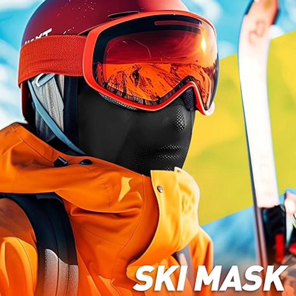 GTUBIKE Winter Warm Cycling Cap for Men Bicycle Motorcycle Balaclava Windproof Sport Scarf Velvet Bike Face Cover Hiking Ski Hat 5