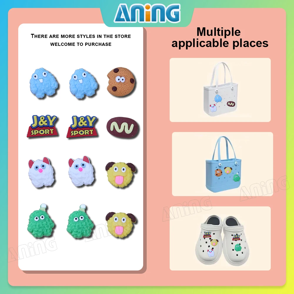 

12pcs Unique DIY Cartoon Shoe Accessories in Attractive Colors for Your Stylish Hole Shoes
