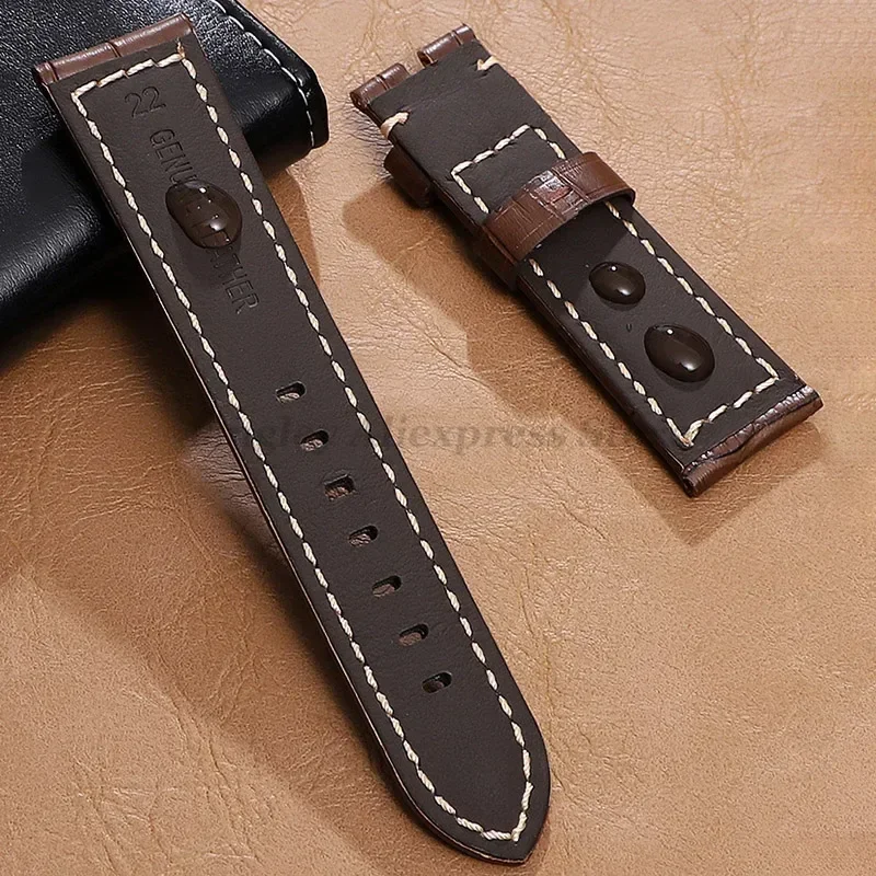 Genuine Leather Watchband Bracelet Strap - Premium Accessory in Multiple Sizes