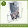 6 Pcs Clear Acrylic Magazine File Holder Plastic Desk Organizer with Handle Basics Vertical, Magazines Racks 4