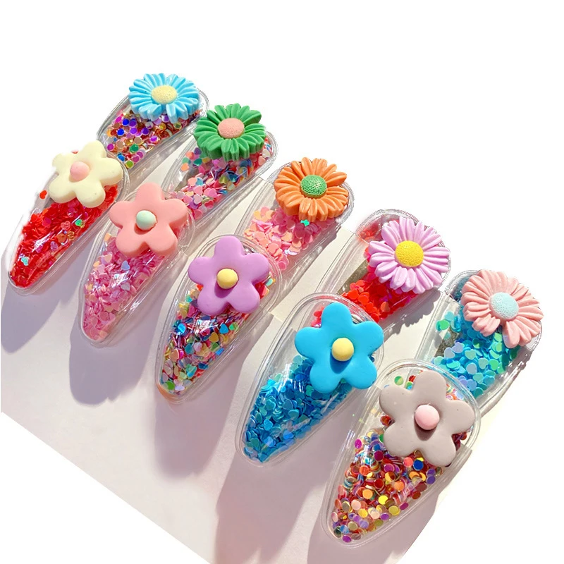 5pcs/set Bowknot Printed Snap Hair Clips for Girls Kids BB Hairpins Color Barrettes for Women Fashion Styling Accessories