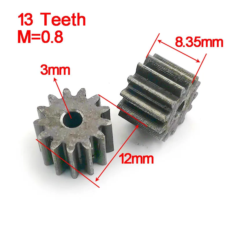 2 Ingranaggi Cilindrici In Acciaio - 10 Denti, Foro 4mm/5mm, Per Motori Mini - Foto 11