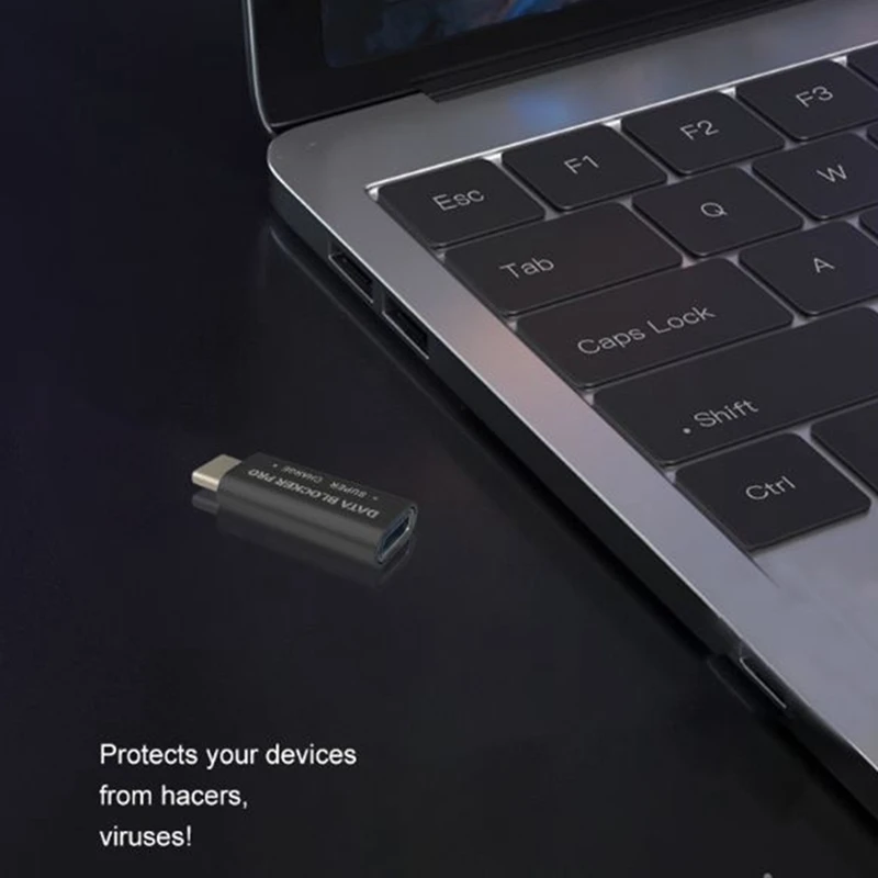 2PCS USB Type-C Data Blocker USB-C Juice Jack Defender Adapter Support Quick Charge(50V/5A) Stop Data Theft 3