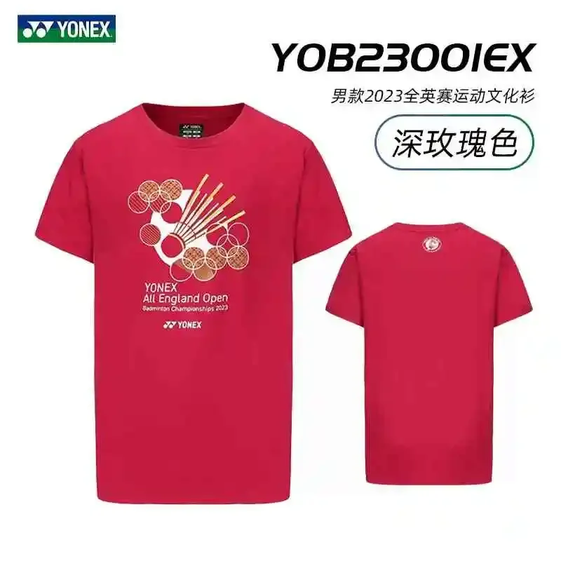 Yonex New Badminton Tennis Suit Men's Sports T-shirt Short Sleeve Comfortable Breathable Sweat-absorbent Quick-drying short sleeve t shirt badminton uniforms