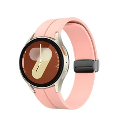 Magnetic Buckle Silicone Strap Wristband Replacement for Galaxy watch FE (Pink B)