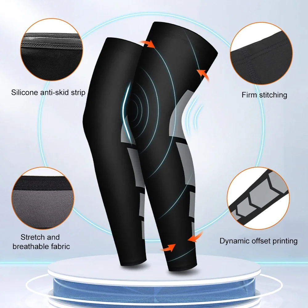 Compression Long Socks 1 Pair Men Women Knee Fitness Knee Pad Anti Slip Support Thigh Long Stockings Leg Thigh Sleeves leg compression sleeves thigh high socks