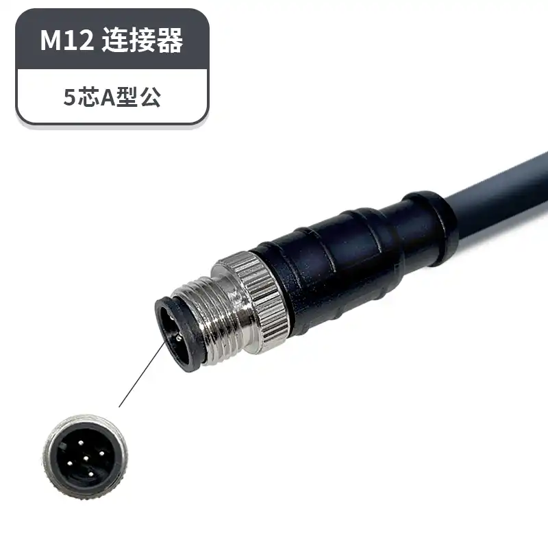 2-Pack M12 8-Pin Female Connectors – Straight Aviation Plug, A Code, Shielded, IP67 Waterproof - View #6