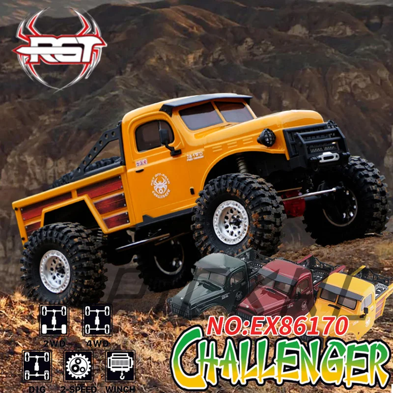 

NEW RGT CHALLENGER EX86170 2.4GHz RTR 1/10 RC Electric Remote Control Model Car Crawler Buggy Adult Kid's Toys Two-speed Shift