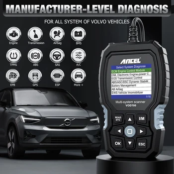 ANCEL VOD700 OBD2 Scanner for Volvo Car Code Reader Diagnostic Scan Tool ABS Bleeding Injector