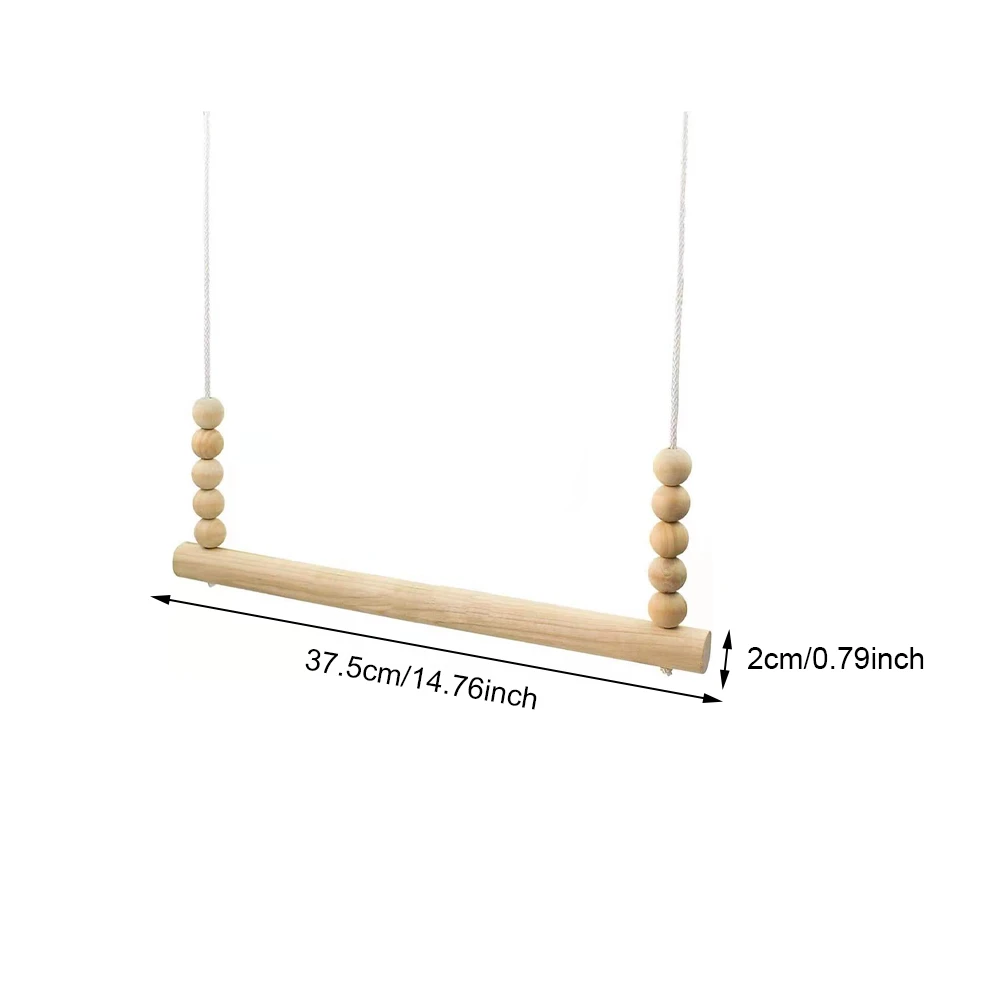 Hanging Bird Swing Toy Chicken Coop Rest Wooden Pet Swing Toy Perch Fun Chicken Bird Exercise Cage Pet Training Accessories bird swing toy