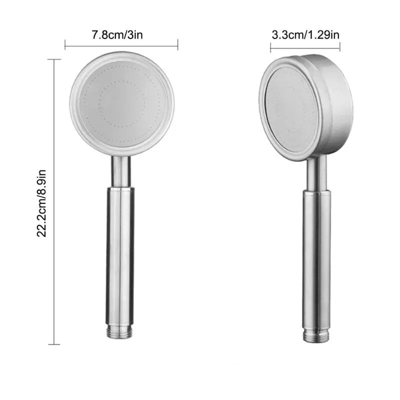 BAOKEMO Stainless Steel Bathroom Handheld Shower Head High Pressure Water Saving Sprayer Nozzle Supercharged Rainfall Modes 4