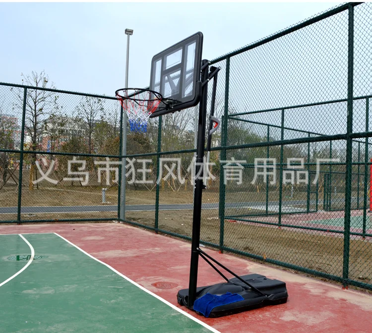 Cesta de basquete de altura padrão ao ar livre, cesta de basquete removível e elevável para uso doméstico, elevação rápida