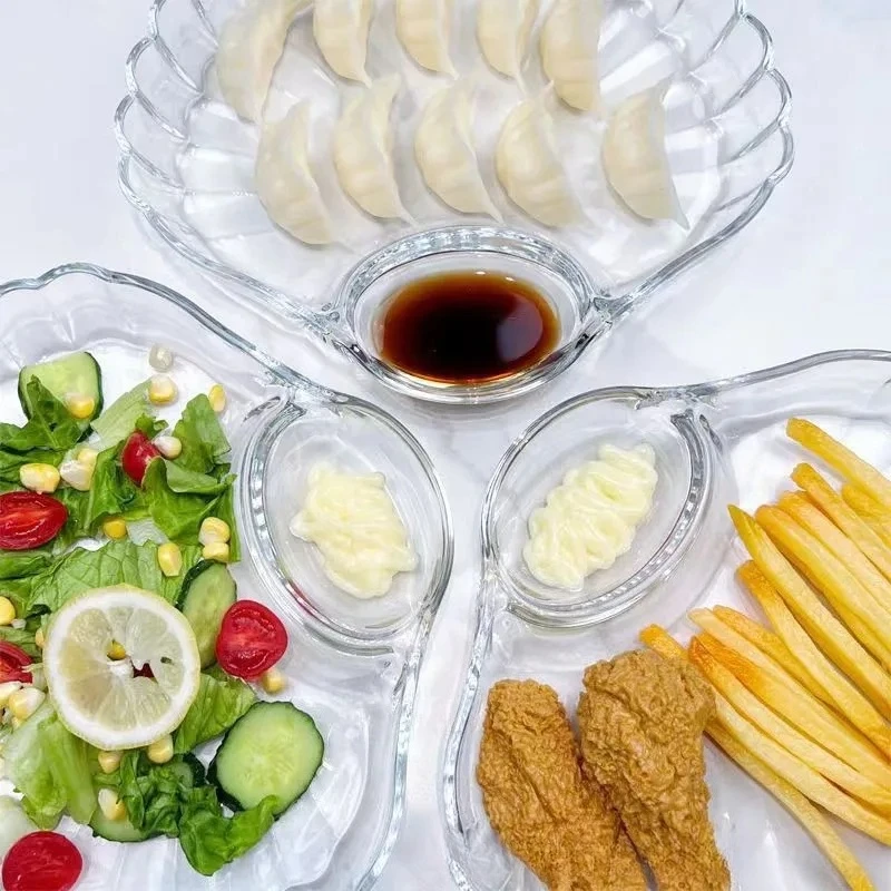 Premium Dumpling Plate Set Featuring High Beauty Vinegar Plate Versatile Salad Bowl Fruit and French Fry Dish for Home Dining