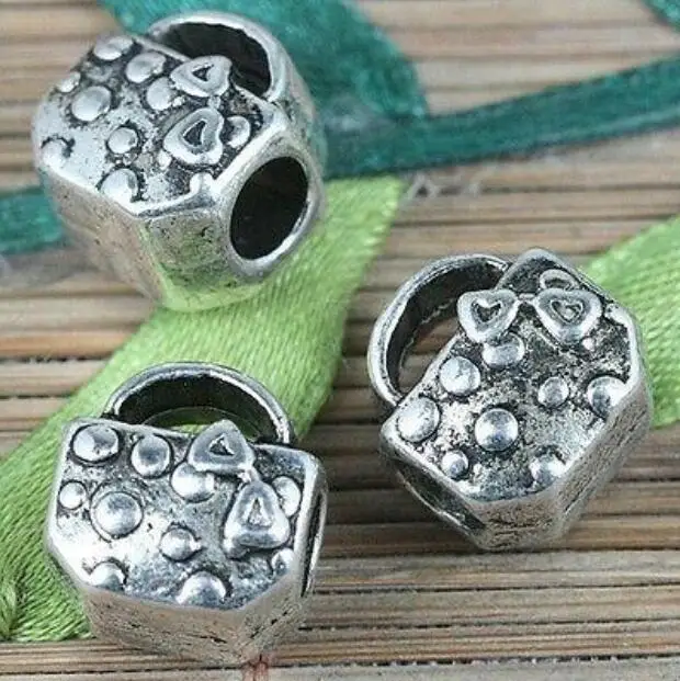 

5pcs 12*11.8*9.8,hole,4.6mm tibetan silver color handbag shaped spacer beads charms EF0253