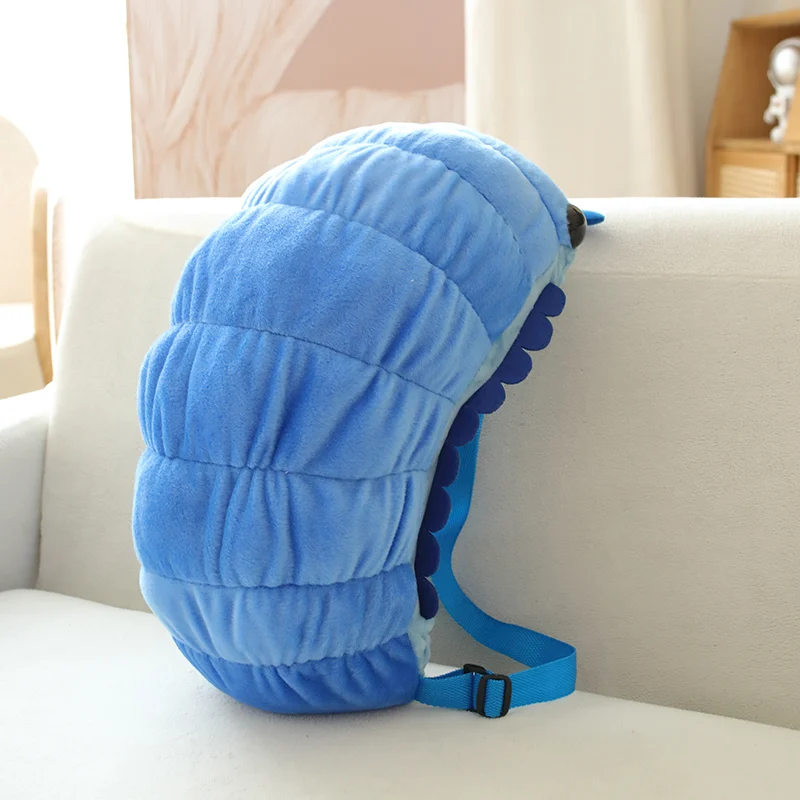 thumbnail image 1 of Mochila Kawaii de felpa con forma de insecto y píldora, animales de peluche, gusanos de sandía, bolsa con inserción, mochila para niños y niñas, regalos creativos, 1 of 5
