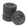 4x RC Wheels and Tires Set RC Upgrade Part Rubber Tires Set RC Tires with Wheel Rim for MN82 MN78 1/12 RC Crawler Car Trucks 3