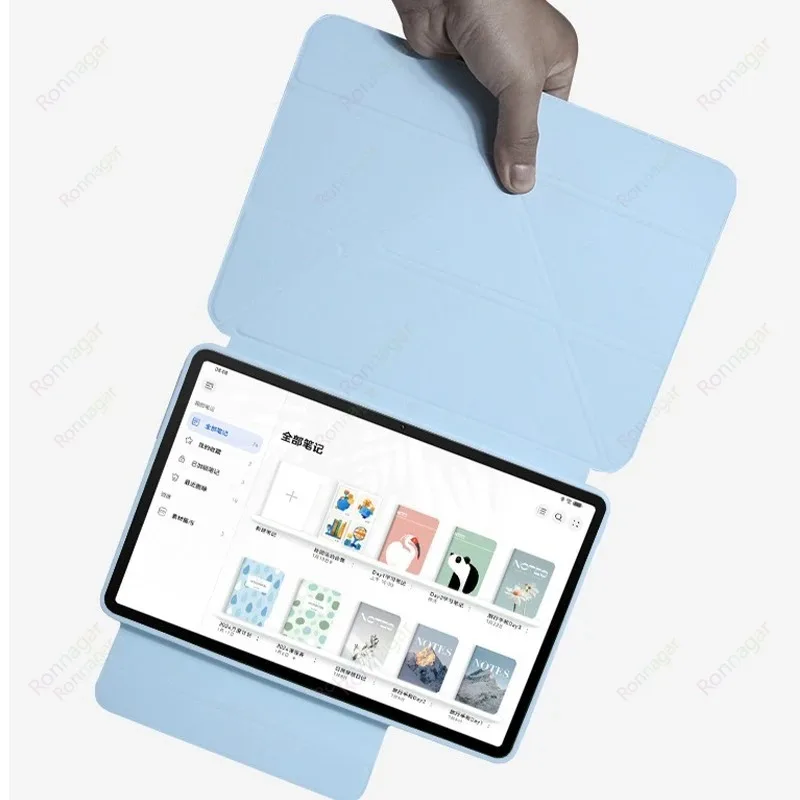 Slim Folio Stand Tablet Cover with Y-Folding Design and Multi-Angle Viewing, Auto Wake/Sleep Function,