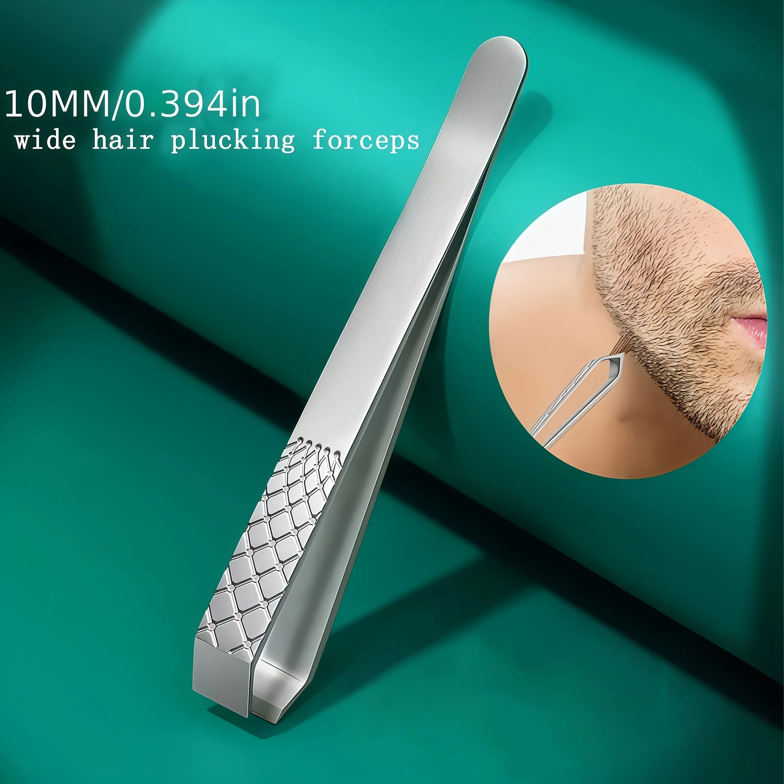 10mm 광폭 스테인리스 스틸 제모기 및 제모기구, 인체공학적 손잡이, 남녀 모두를 위한 정밀한 큰 개구부