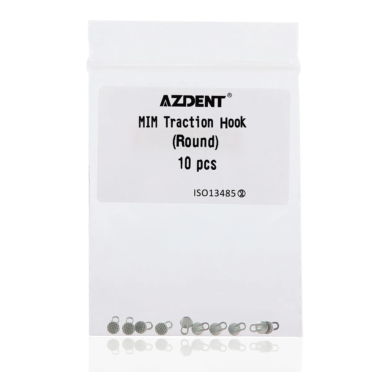 10 teile/paket AZDENT Dental Kieferorthopädische Lingual Taste Monoblock MIM Mesh Boden Bondable Metall Keramik Zunge Seite Schnalle Bondable – Detail 9