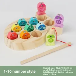 Wooden Fishing Game for Kids - Educational Alphabet & Number Toy Set (PURPLE)