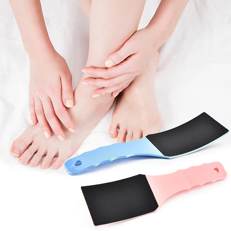 

Двухсторонняя пилка для ног с изогнутой ручкой, рашпиль, терка для пятки, долговечное средство для удаления омертвевшей кожи, пилка для педикюра, терка для ног, инструмент для ухода за ногами