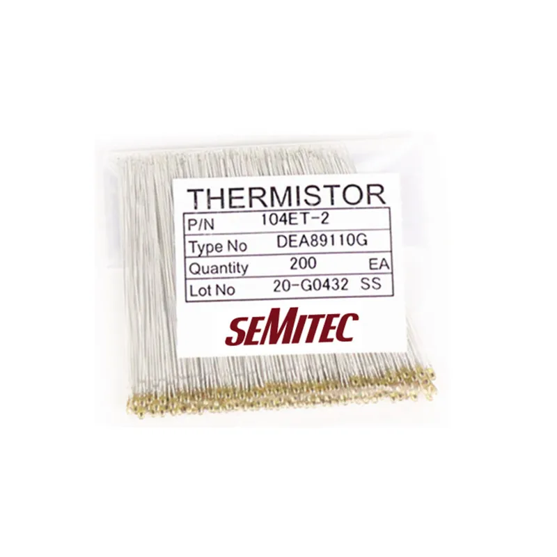 Semitec 고감도 서미스터, 212ET-2, 2.1 KΩ, 3850K, 503ET-2, 50 KΩ, 4055K, 104ET-2, 100 KΩ, 4132K, 103ET-2, 10K, 3250K, 10 개