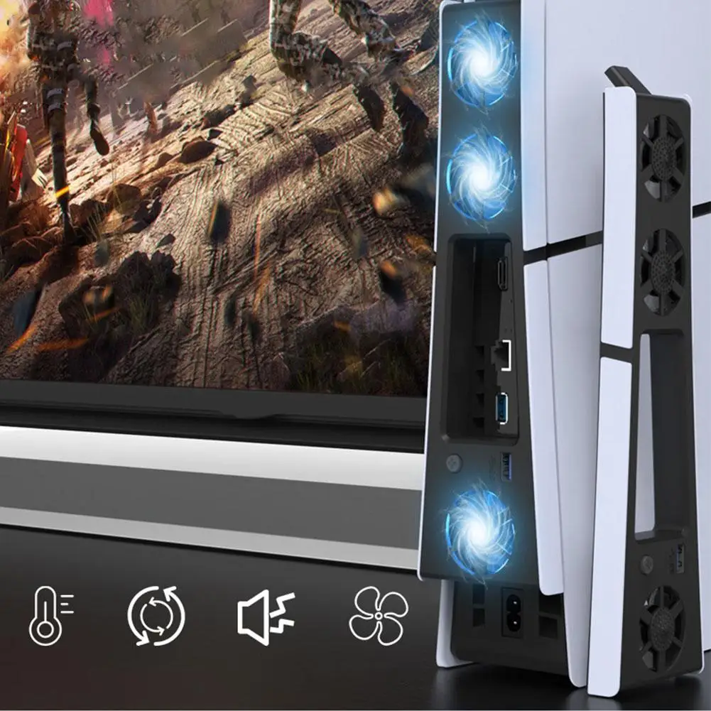 

Вентилятор охлаждения для Ps5 Slim Digital Version, оптический привод, версия 2, регулировка скорости с интерфейсом Usb3.0, игровая консоль Ac D7i9