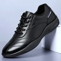 Men Business Dress Leather Shoes Spring Autumn Leisure Genuine Leather Breathable Soft Sole Comfortable Vulcanized Shoes for Men