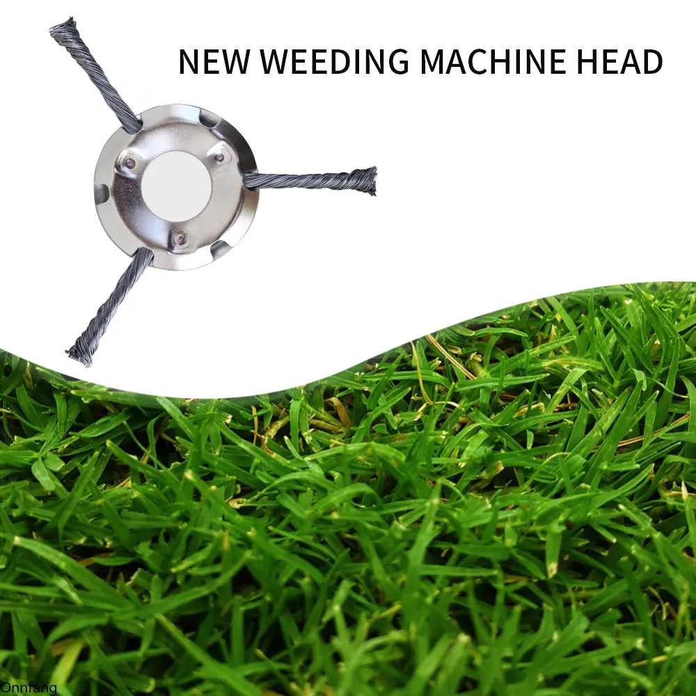 Steel Grass Trimmer Head 3 or 6-Cutter Brush cutter Wire Weed  Brush Fit Straight Shaft Brushcutter Removal Moss Rust