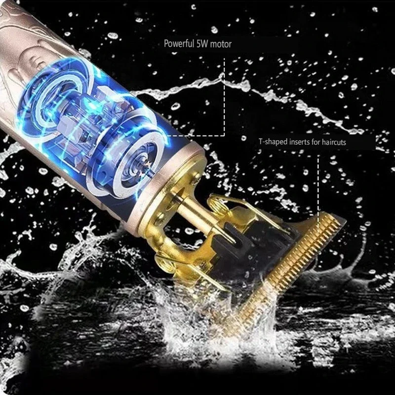 Description Picture 3 of item2024 Rechargeable Hair Clipper Professional Barber Electric Hair Trimmer Shaver Trimmer Beard Men Hair Cutting Machine NW011