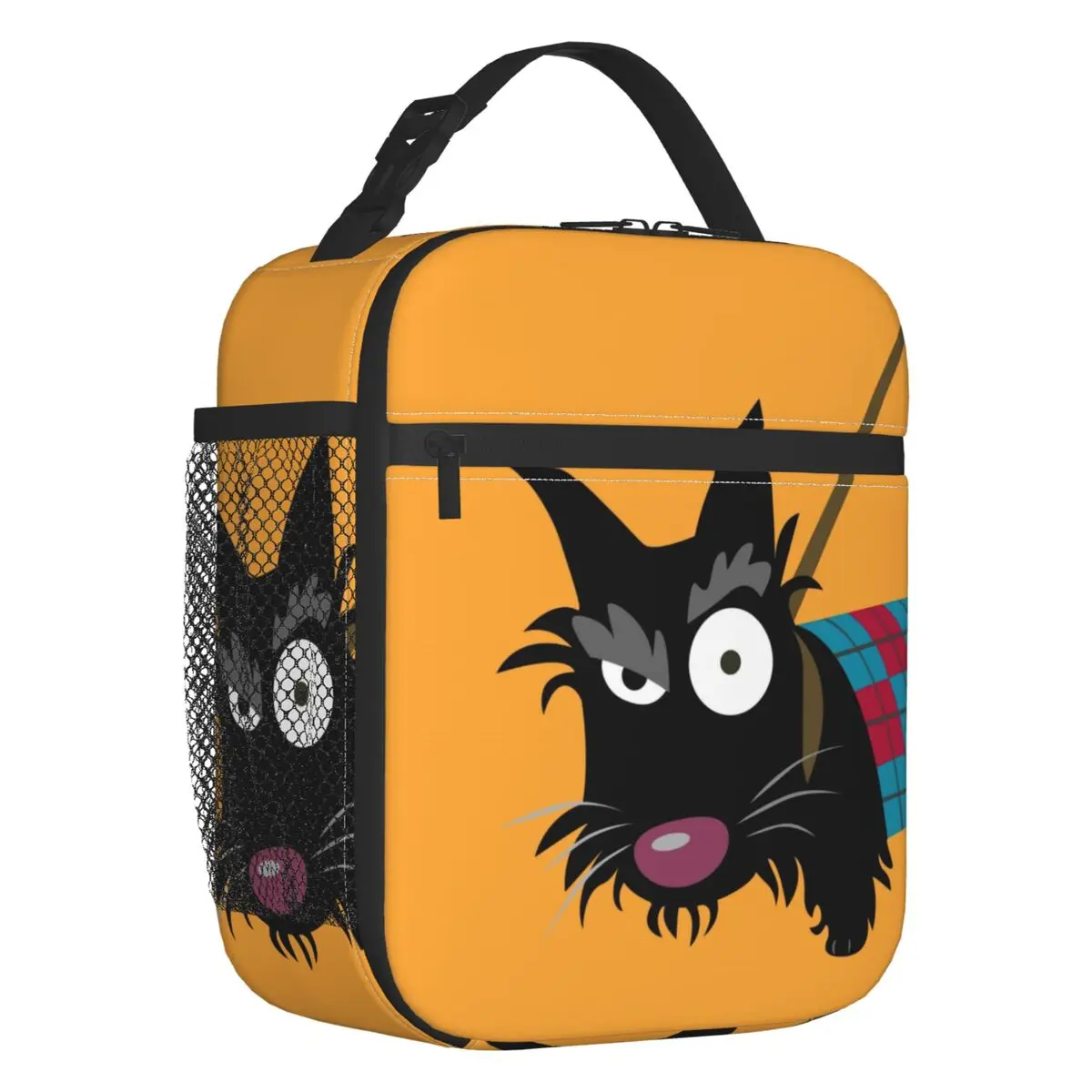 

Funny Scottie Eye Portable Lunch Box Multifunction Scottish Terrier Dog Thermal Cooler Food Insulated Lunch Bag Kids School