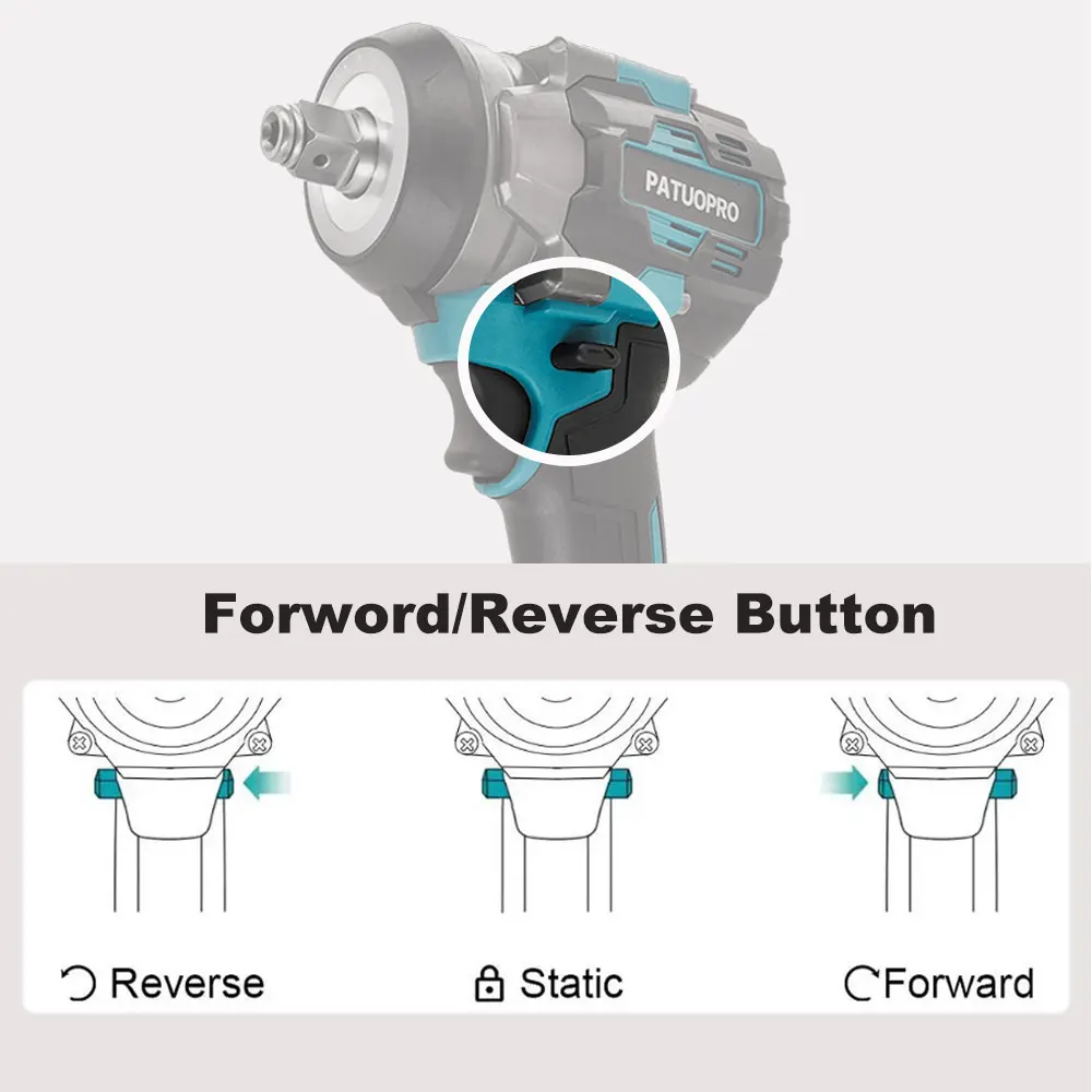 550N.m Cordless Brushless Electric Impact Wrench 1/2 Inch Rechargeable Wrench Protable Home Power Tools Fit Makita 18V Battery 4