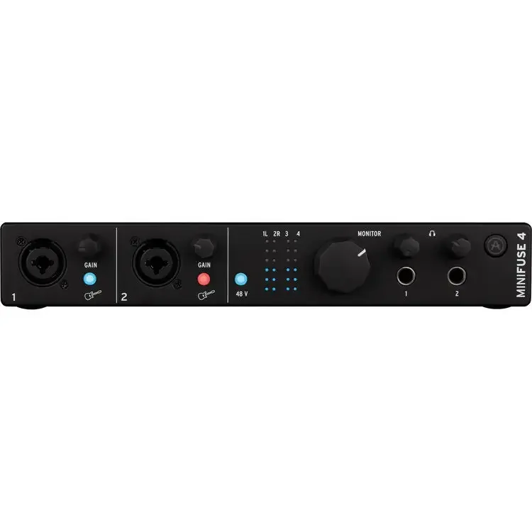 Arturia MiniFuse 4 프로듀서, 뮤지션, 팟캐스터§가수를 위한 휴대용 4x4 USB Type-C 오디오 MIDI 인터페이스.