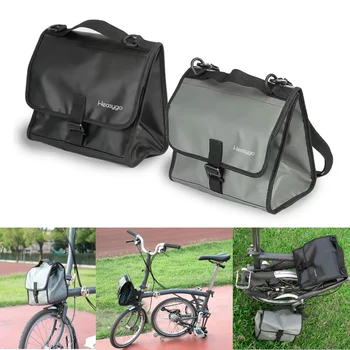 Borsa per Manubrio Bicicletta a Sgancio Rapido per Bici Pieghevole Brompton, Cestino Anteriore Impermeabile con Isolamento e Design a Naso di Maiale