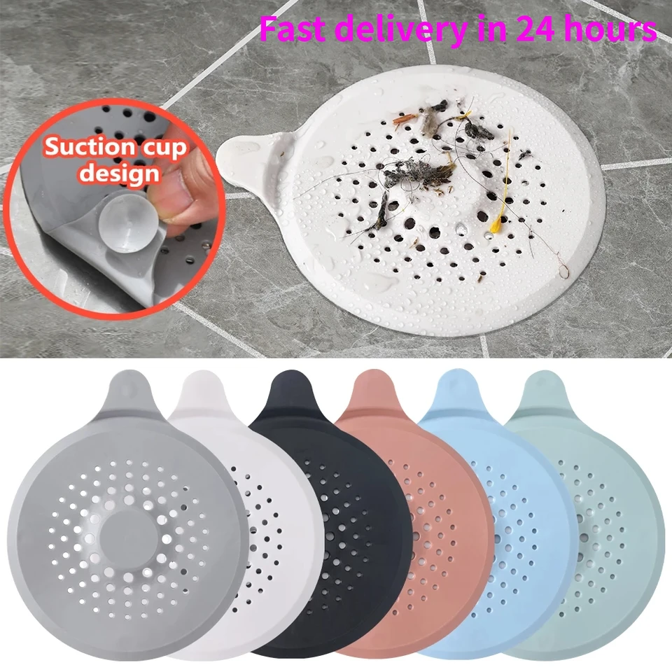 Filtre à cheveux pour salle de bain, douche, évier de cuisine, accessoires  de salle de bains, bouchon de vidange de sol, accessoires de salle de bains  en Silicone